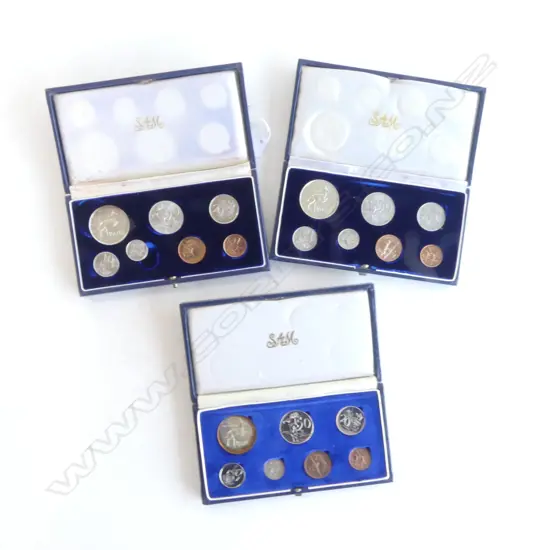 3 SOUTH AFRICAN COIN ISSUES, 1965, 66 & 67