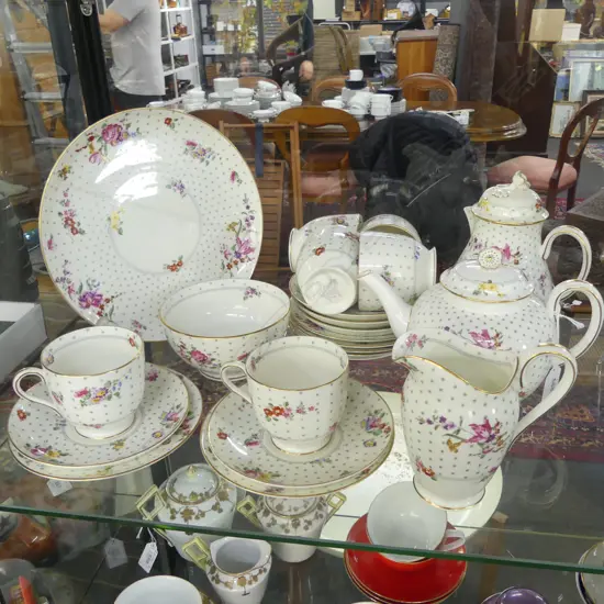 ROYAL WORCESTER 'ASTRAL' TEA SET, SOME FAULTS