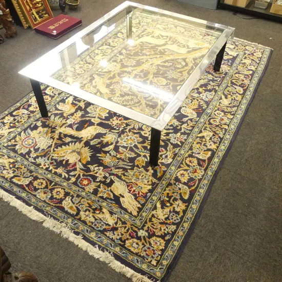 ALL WOOL PICTORIAL QUM RUG 2450x1550mm