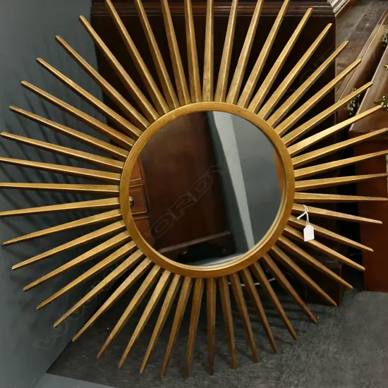 LG GOLD METAL STAR BURST MIRROR 860mm dia