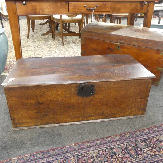 c1800 ANTIQUE OAK CHEST  975x480x330mm