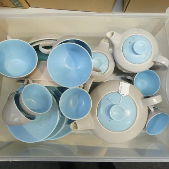 POOLE TWINTONE COFFEE SET ETC