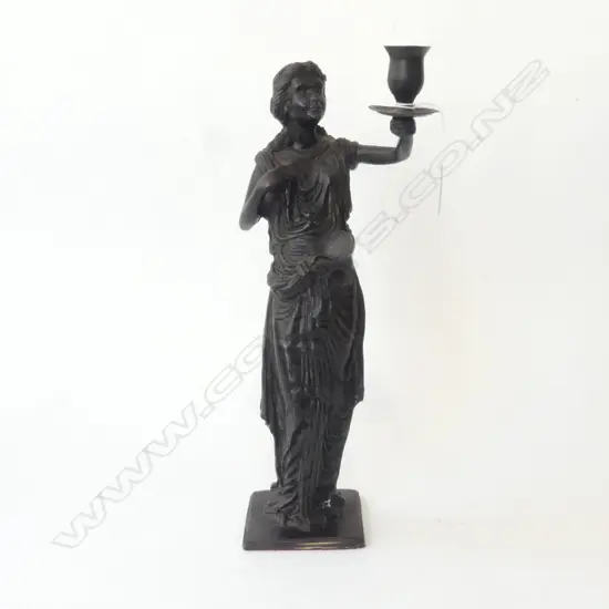 CAST BRONZE FEMALE CANDLE HOLDER H380MM