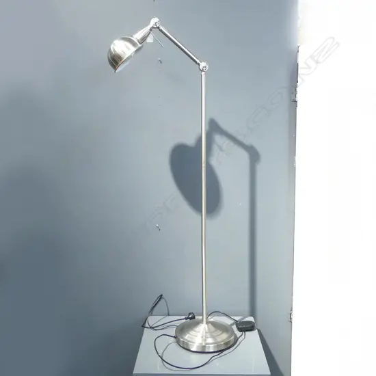 SILVER METAL FLOOR LAMP H.1450mm