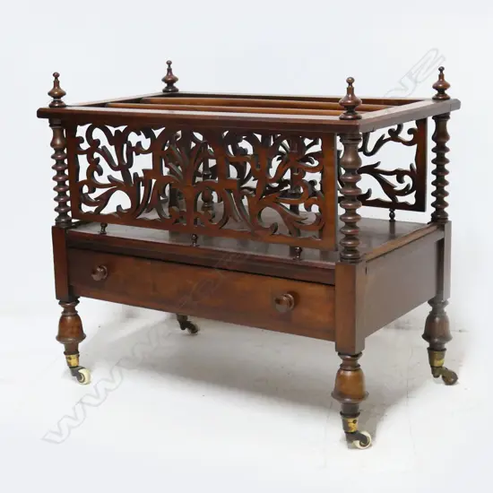 VICTORIAN MAHOGANY CANTERBURY 665x395x600mm