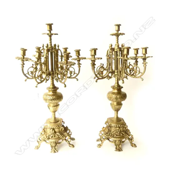 PR BRASS SIX ARM CANDELABRAS  H550mm