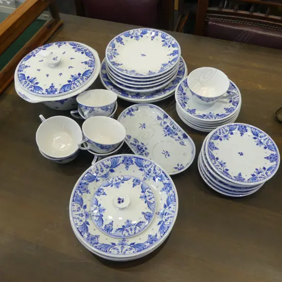HAND PAINTED DELFT DINNER SERVICE