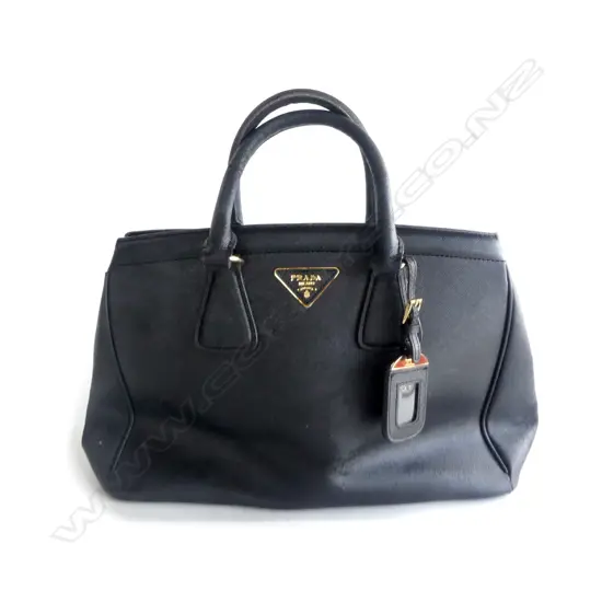 PRADA COPY HAND BAG  BLACK FINISH L380MM