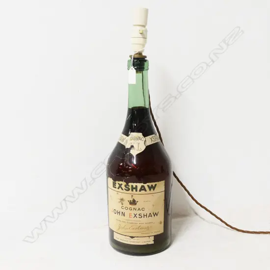VINTAGE BOTTLE LAMP 'COGNAC JOHN EXSHAW' H.540mm