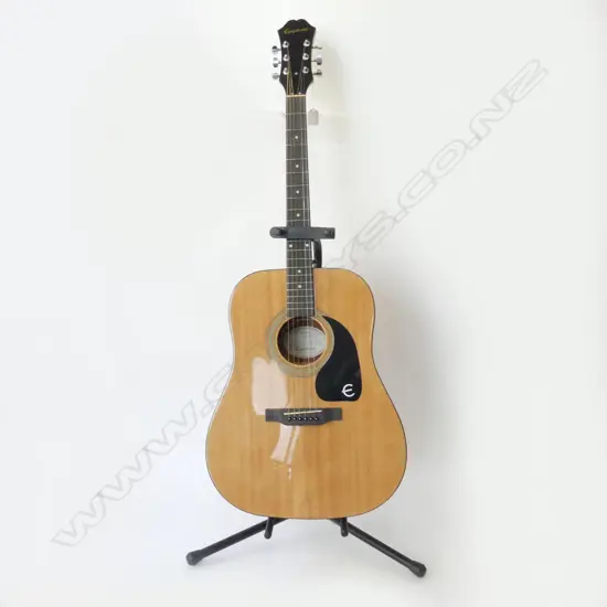 EPIPHONE ACOUSTIC GUITAR + STAND