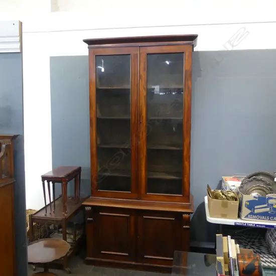 VICTORIAN MAHOGANY BOOKCASE BUREAU