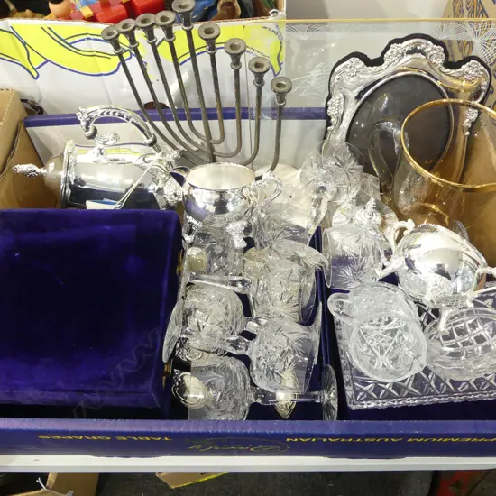 ASST. CRYSTAL, BOXED WINE CUPS ETC