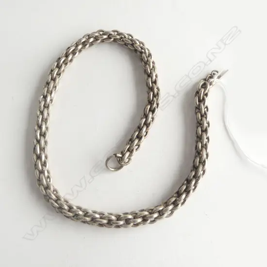 SUBSTANTIAL SILVER MULTI LINK NECK CHAIN L.435mm 90gms