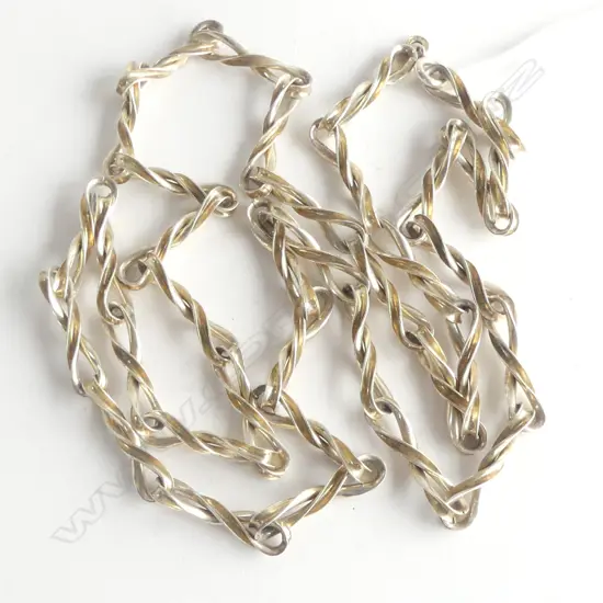 SILVER TWISTED LINK CHAIN, 56gms
