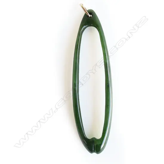 POUNAMU MODERN LGE PENDANT open oval form L.95mm