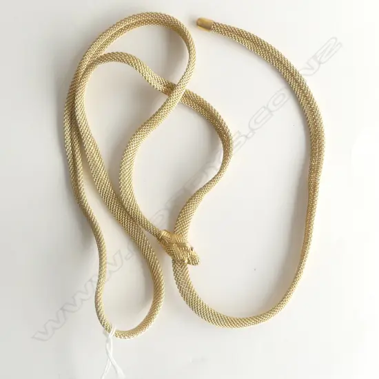 VINTAGE GOLD COLOURED LUX SNAKE ADJUSTABLE NECKLACE /BELT