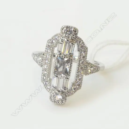 FAUX DECO STYLE DIAMOND RING