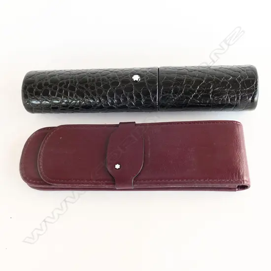 2 MONT BLANC LEATHER PEN HOLDERS 