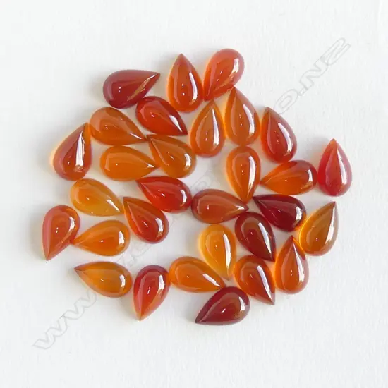 PEAR SHAPED CARNELIAN CABOCHONS