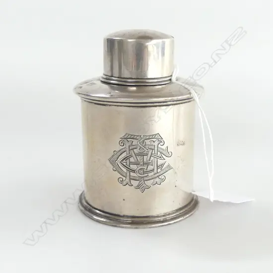 EARLY 20thC SILVER TEA CADDY Birmingham 1912 82gms.