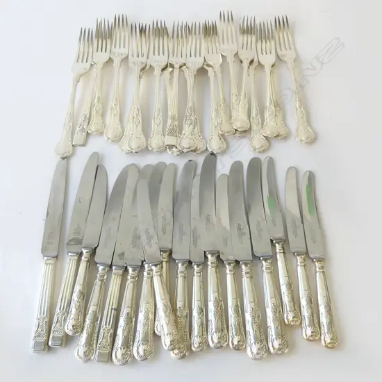 SILVER PLATE KINGS PATTERN CUTLERY