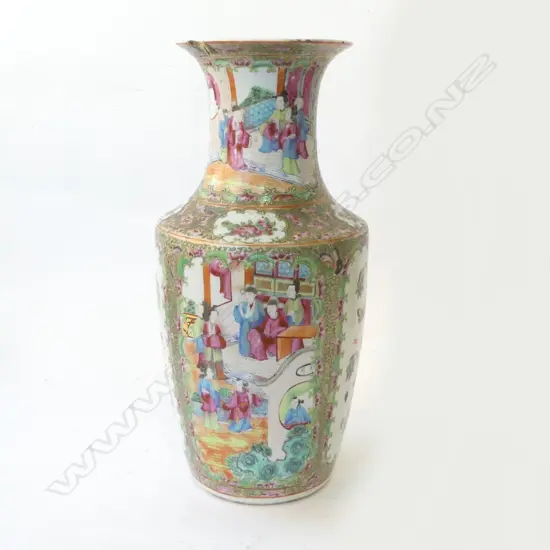 LG CHINESE FAMILLE ROSE VASE H.380mm FAULTS