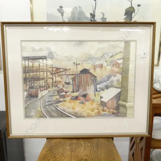 RAYMOND STARR, 'ROTOWARO LANDSCAPE' WC '85 350x505mm