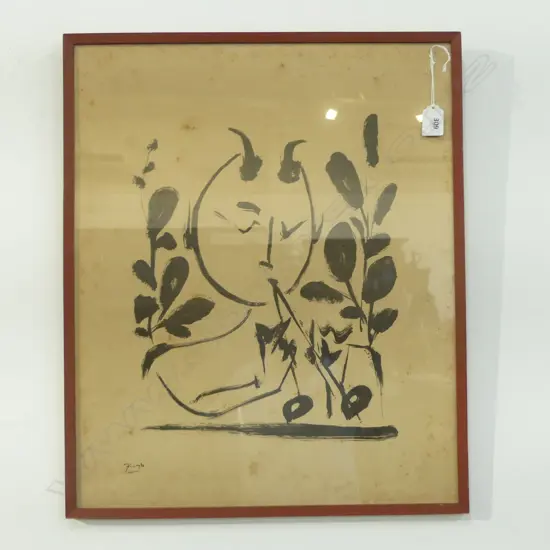 Pablo Picasso (1881–1973) FAUNE WITH BRANCHES 1948 vintage lithograph ? 520 X 430mm