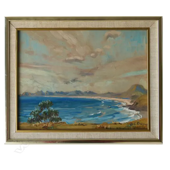 (25313) B C DOBIE 'THE BAY' OIL ON BOARD, 240 x 310mm