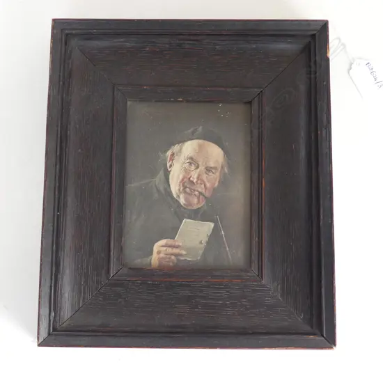 CARL KRONBERGER (1841-1921) PRINT, MAN w. PIPE, 145x110mm