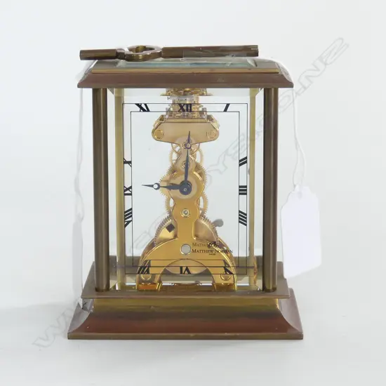 (25326) SM MATTHEW NORMAN SKELETON CLOCK, SWISS MADE, H.100mm (key)