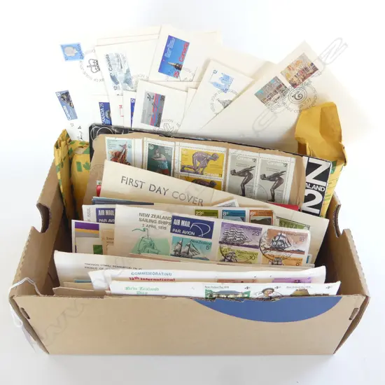 BOX NZ AND CANADIAN STAMPS AND FIRST DAY COVERS