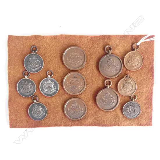 12 NELSON COLLEGE MEDALS 1927-1929 (4 STG)