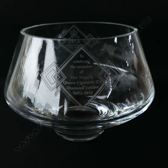 DARTINGTON CRYSTAL BOWL QE II DIAMOND JUBILEE