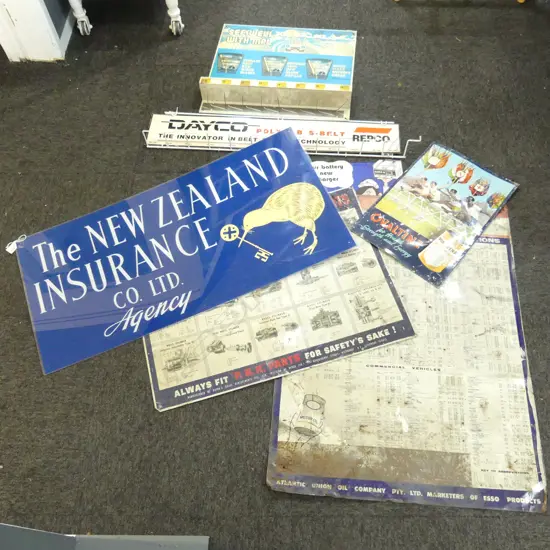7 ASST. SIGNS; NZ INSURANCE ETC