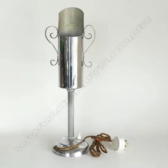 ART DECO CHROME LAMP H.430mm