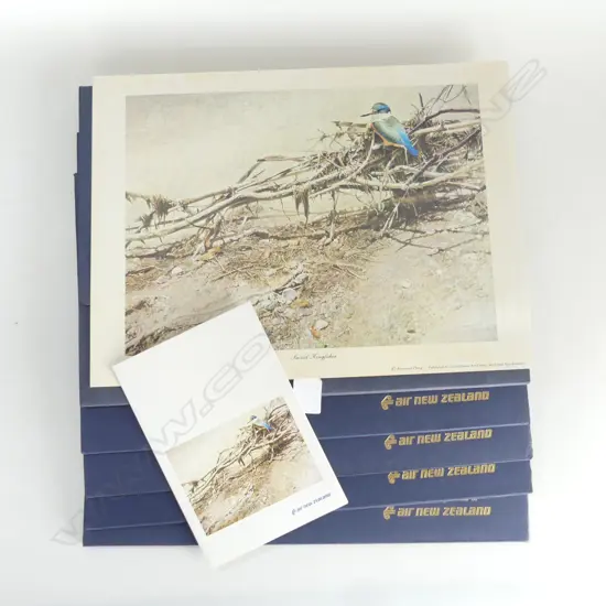 5 FOLIOS RAYMOND CHING REPRODUCTION BIRD PRINTS as presented to ANZ First Class travellers 