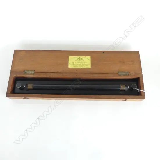 ANTIQUE STANLEY 18'' BRASS NAVIGATION RULER, CASED