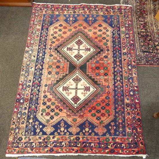 HANDKNOTTED PERSIAN RUG (some fading) 1450 x 2030mm