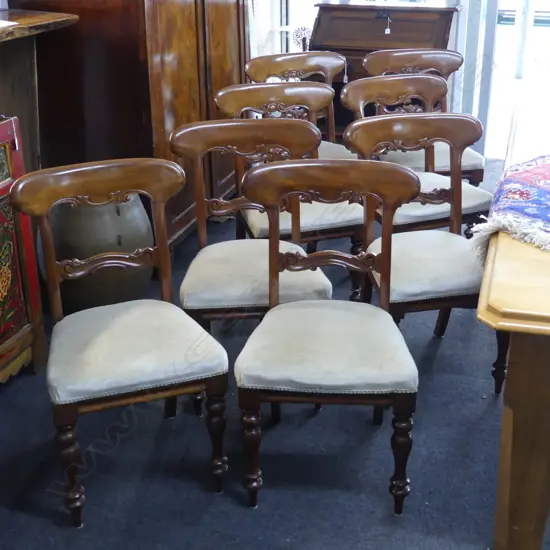 10 VICTORIAN BLADE BACK DINING CHAIRS