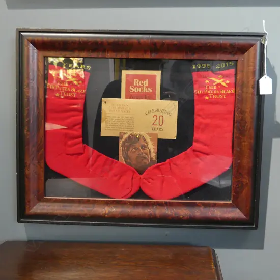 PR FRAMED SIR PETER BLAKE TRUST RED SOCKS 290x390mm