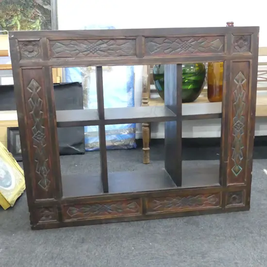 INDONESIAN EBONISED TEAK CUPBOARD 1200x325x1000mm