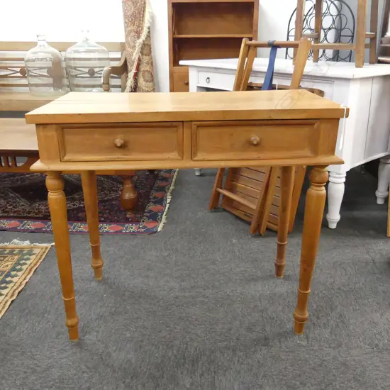 WOODEN TABLE w. 2 DRAWERS 805x415x715mm