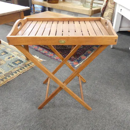 FOLDING BUTLERS TRAY TABLE BY INDOORS OUT 675x440x775mm