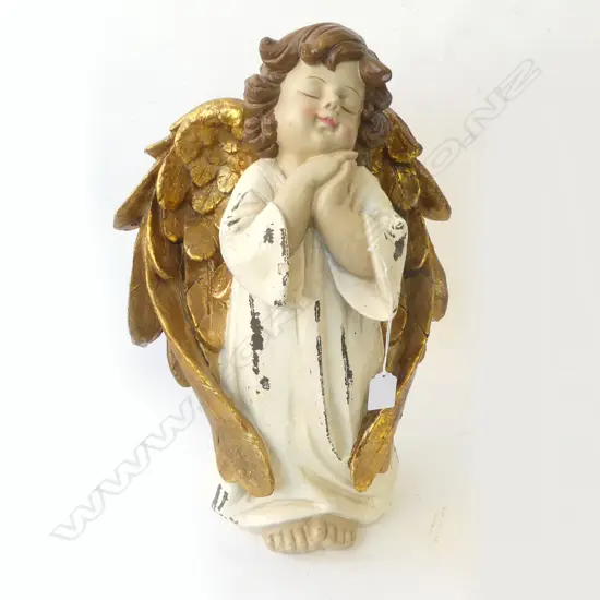 PAINTED PLASTER ANGEL BY VILLA MAISON H.450mm