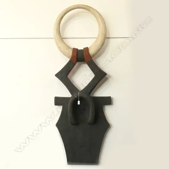 VERY LG CARVED WOODEN TRIBAL MASK H.1580mm