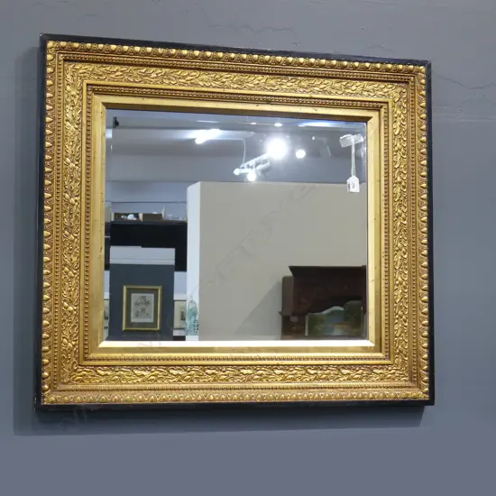 GILT FRAMED MIRROR 880 x 790mm
