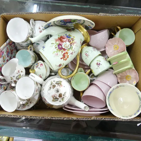 ASST. CHINA; DEMITASSE SETS, SHELLEY TRIO ETC