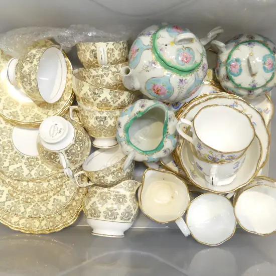 BOX LOT 2 PART TEASETS & EDWARDIAN 3PC TEASET