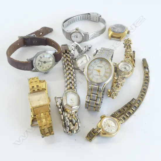 9 VINTAGE LADIES WRISTWATCHES some faults